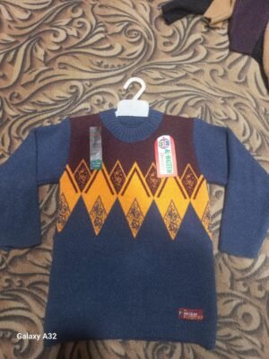 Boys Diamond Pattern Winter Sweater
